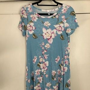 Blue floral dress